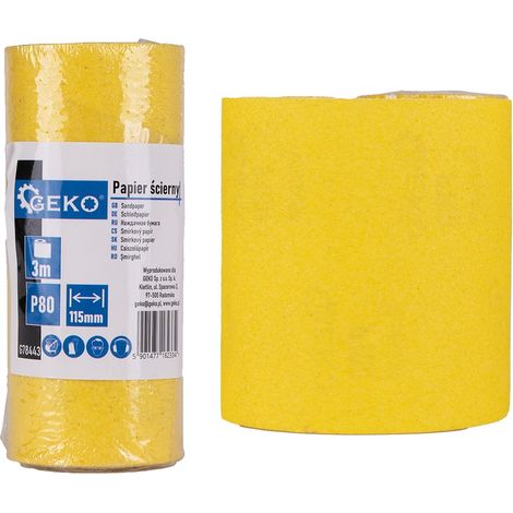 Papier de verre - rouleau 115 mm x 3 m P80 (100) (1/3)