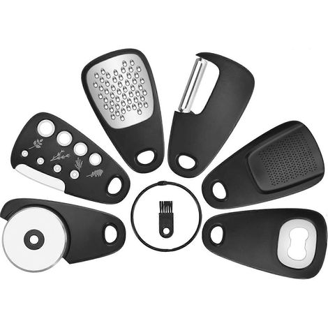Ensemble de 6 ustensiles de cuisine, indispensables pour le camping en camping-car, petits accessoires de cuisine peu encombrants et un incontournable pour les caravanes : coupe-pizza. (1/5)