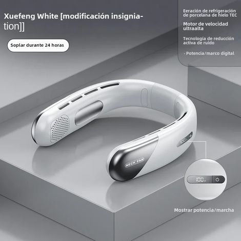 Ventilateur de cou portable 10000 mAh, mini ventilateur électronique silencieux sans pales, rechargeable par USB, 3 vitesses-AquaForge