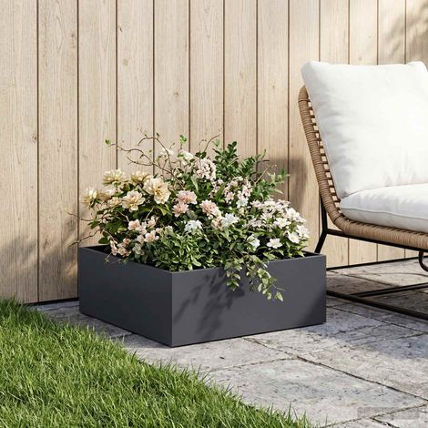 vidaXL Macetero de Jardín Gris antracita 40 x 40 x 20 cm (1/5)