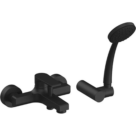 MONOCOMANDO VASCA ESTERNO CON ACCESSORI LINEA ARTIC- Nero Opaco- MARIA- pezzi 1