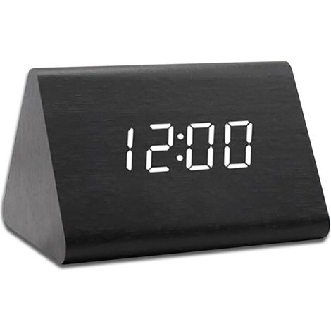 Réveil Numérique LED - Horloge de Table Digital avec 3 Alarmes - Rechargeable USB - Luminosité et Volume Réglables