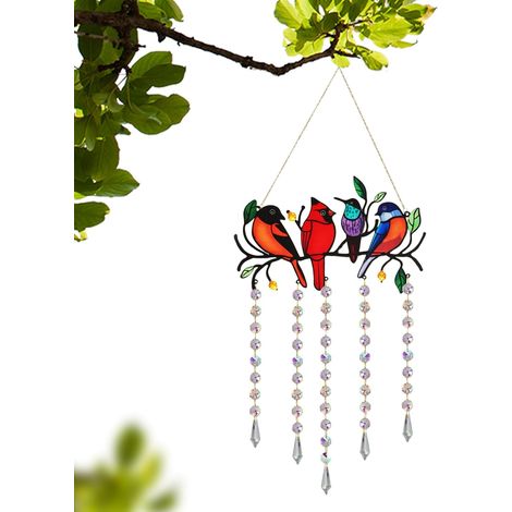 aus Buntglas Dekoration für den Außenbereich Vogel für