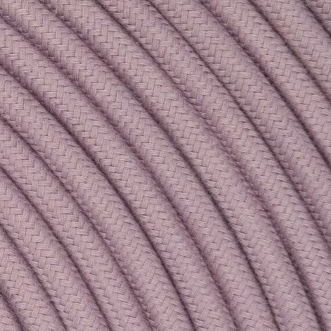 Fil Électrique Tissu Lavande 2x0,75mm² - Câble Électrique Textile de Qualité