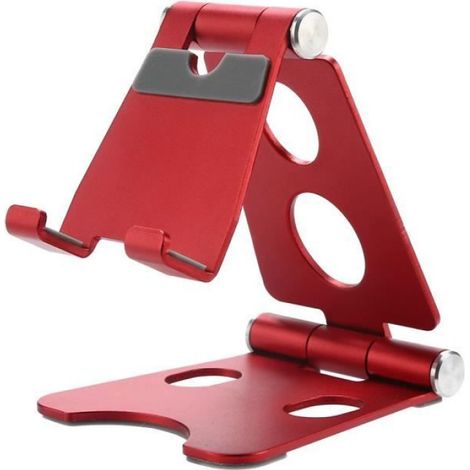 métal Support Mobile Support portable pliable Téléphone Stents Support de téléphone portable-Métal pliable rouge de support de (1/4)