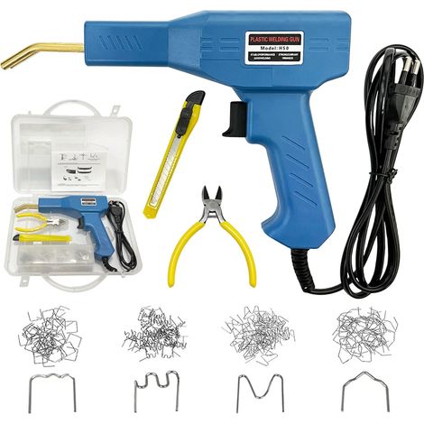 Soudeuse plastique à chaud, kit de réparation avec pince coupante et cutter pour pare-chocs et plastiques (1/5)