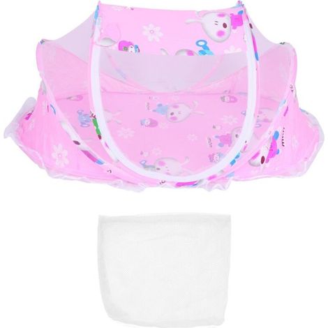 Lit pliable anti-moustiques pour bébé – housse en coton doux, oreiller et coussin inclus – idéal extérieur & intérieur (1/5)