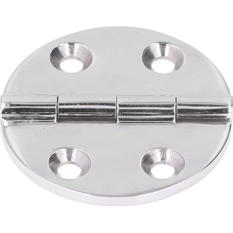 Charnière ronde 64mm en acier inoxydable 316 poli miroir, montage par trou pour équipement marin. (1/5)