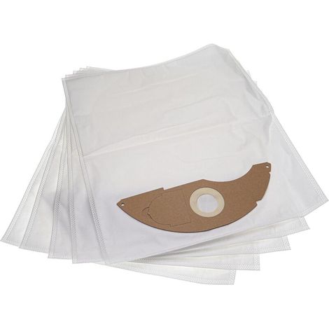 10 sacs à poussière, compatibles avec les aspirateurs Kärcher NT 22/1 Ap L et NT 22/1 Ap Te L, 42 x 26,5 cm, blancs (1/2)