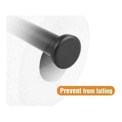 Porta carta igienica nero, porta carta igienica a parete per bagno, acciaio inox SUS 304, dispenser di carta igienica (nero opaco) (1/3)
