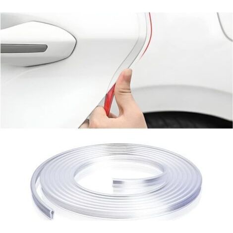U-shaped anti-collision rubber decorative strip, 5 meters, for car door edge protection, transparent (1/5)