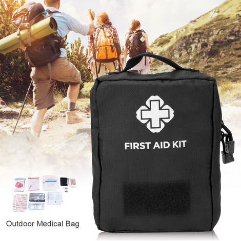 Sac de sauvetage étanche en nylon militaire portable pour équipement d'urgence médicale, noir (1/5)
