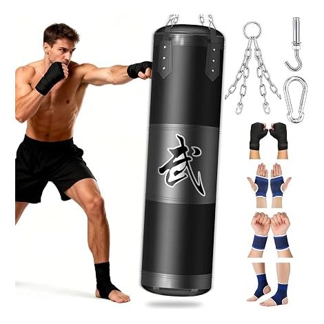 120cm Adult Punch Bag with Fixings and Protectors (1/5)