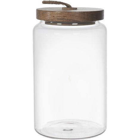 Barattolo in vetro con coperchio in acacia 23 cm