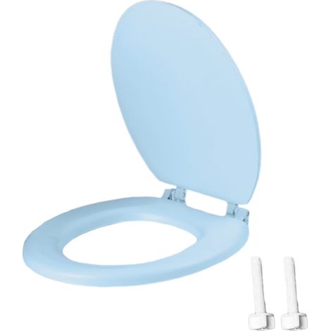 Abattant WC Rond - Fermeture Douce Et Silencieuse - Plastique Polypropylène Résistant - Installation Facile - Pour Cuvettes Rondes Standards (1/5)