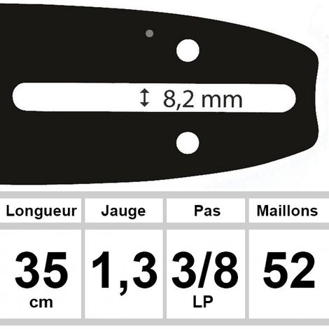 Guide OZAKI 35 cm 3/8LP 1,3mm (1/2)