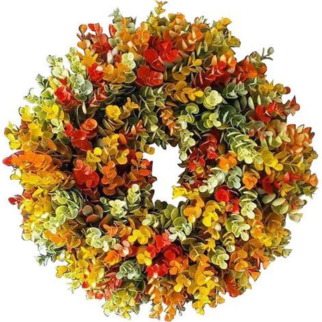 Herbstlicher Erntedankkranz (cm) für die Haustür, rustikale Gartendekoration für Zuhause (41) (1/4)