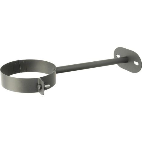 Support d'écartement mural gris de 0 à 250 mm pour tuyau de poêle Ø 150 mm