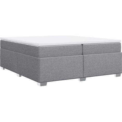 Maison Exclusive - Cama box spring con colchón tela gris claro 20