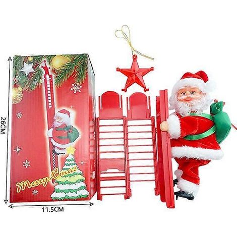 Échelle électrique musicale Père Noël Décoration de Noël à suspendre au sapin (1/5)