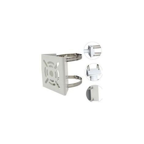 BRAVIX Support de Mât, Support Camera, Support de Poteau de Caméra avec Deux Supports Réglables Jusqu'à Un Diamètre de100mm, pour Le Montage de la Caméra (1/4)
