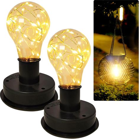 Panneau Solaire - Lot de 2 - Plastique Transparent - IP65 - Pour Lampe Jardin - 8,5 cm (1/5)