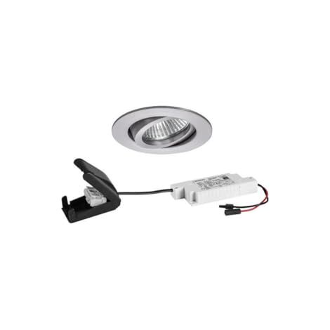 BRUMBERG BB18 LED-EINBAUSTRAHLERSET, DIM2WARM, PHASENABSCHNITT DIMMBAR, MIT ANSCHLUSSBOX, 6W, 460LM, 1800-3000K, ALUMINIUM (3948
