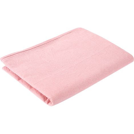 Lot de housses de table de massage SPA coton doux rose avec trou facial pour salon de beauté (1/5)