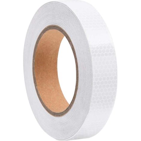 Cinta adhesiva reflectante PVC blanco 2,5 cm x 20 m vidaXL (1/5)
