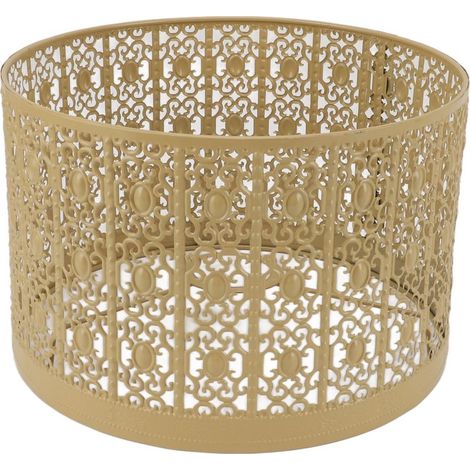 Abat-jour Métal Découpé E27/E14 Clip-On - Installation Facile et Durable pour Table, Salon, Chambre - Modèle Jaune (1 Pièce) (1/5)