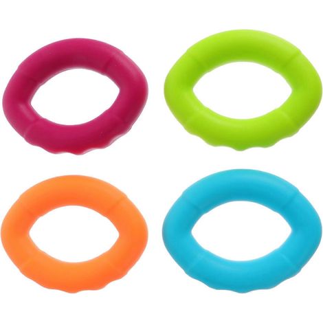 Outil de fitness portable avec anneaux d'exercice pour les doigts, idéal pour les musiciens, le renforcement des poignets et des avant-bras, et les séances de musculation. Ensemble de 4 pièces. (1/5)