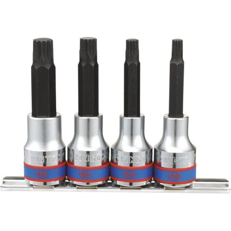 KING TONY - Jeu de 4 douilles 1/2" Spline M6-M8-M10-M12