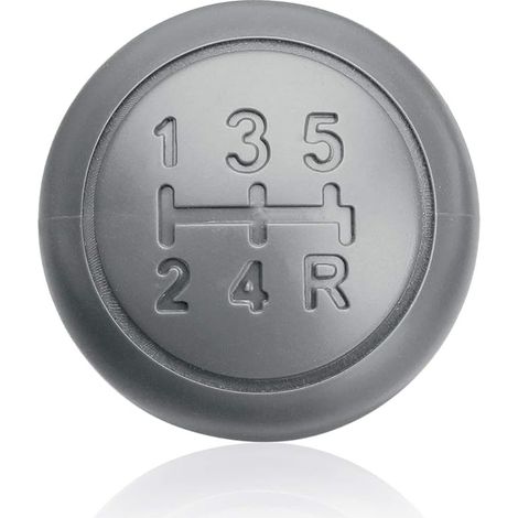 Pommeau De Levier De Vitesse De Voiture 5 Vitesses compatible avec Fiat 500 500C Panda 2003-2012 Gris (1/4)