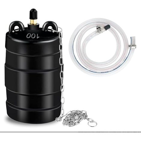 Bouchon de tuyau gonflable en PVC 110 mm Bouchon de test d'eau pour ballon avec chaîne de 100 cm et tube d'extension gonflable, 1 valve pour tentatives d'entretien de (1/2)