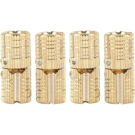 Charnières de meubles en cuivre, barillets de porte invisibles, charnières de placard dissimulées, lot de 4, 12 mm, pour quincaillerie