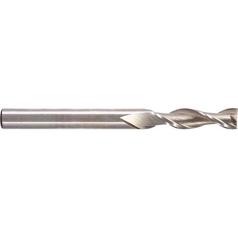 Fraise à 2 dents en acier rapide et aluminium (1 ou 5 pièces), longueur étendue de 6 mm, pour CNC.