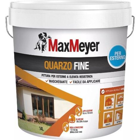Pittura al quarzo per esterno max meyer bianco 14 lt (1/4)