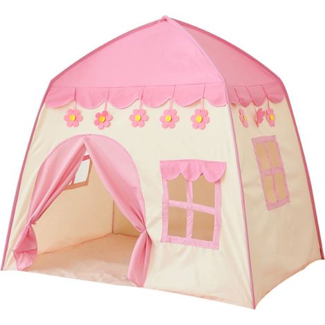 Tente Enfant - Tente De Jeu Fleur Château Princesse - Pour Intérieur Et Extérieur - 130 x 100 x 130 cm - 1 Pièce (1/5)