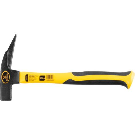 Hammer Strend Pro HM303, 600 g, Zimmermannshammer, Fiberglasgriff, TPR, Grifflänge 330 mm