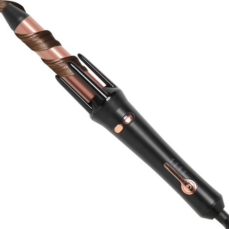Rizador Automático - Barril Calefactado 2,54 cm - Tecnología Cerámica - 4 Peines Protectores Térmicos - Para Rizos y Ondas - Negro (1/5)
