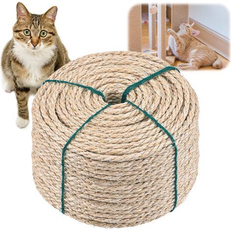 1 Rouleau Corde De Sisal, Diamètre 6MM, Longueur 40M, Pour Arbre À Chats, Décoration Maison Et Jardin (1/5)