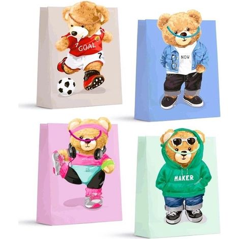Bolsa de regalo con forma de osito de peluche M