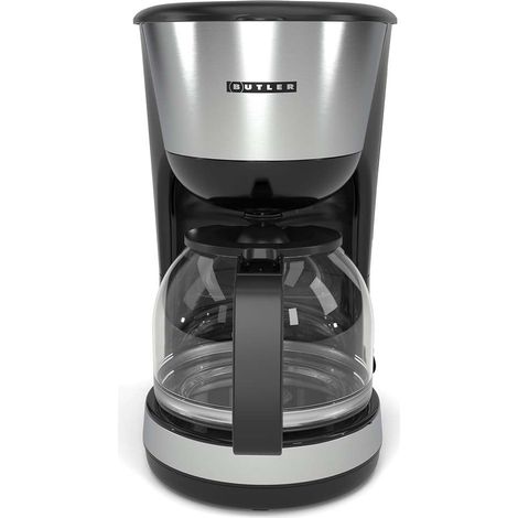 Cafetière, 1,25 L, 1000 W, 10 tasses, noir/acier inoxydable (1/5)