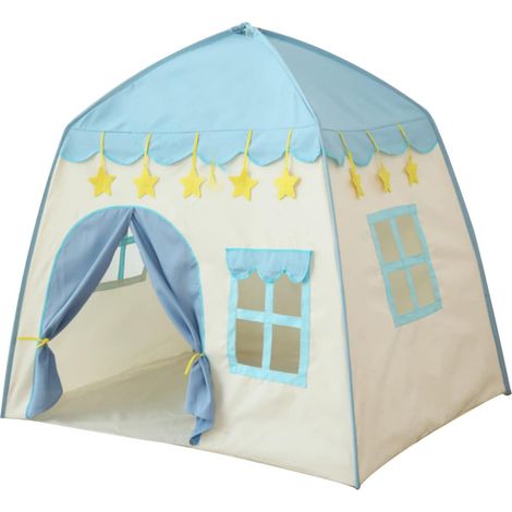 Tente enfant 130 x 100 x 130 cm – Tente de jeu intérieure avec fenêtres – Cabane pour jouer et dormir – Pour enfants,Bleu (1/5)