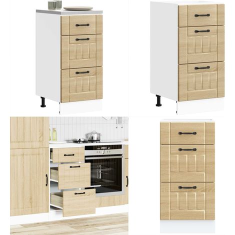 vidaXL Küchen-Unterschrank Lucca Sonoma-Eiche Holzwerkstoff (1/5)