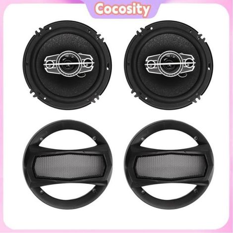 Haut-parleur de Voiture 6 Pouces, Haut-parleurs Coaxiaux 600W, Système Sonore de Mise à Niveau Noir pour Camion SUV (1/4)