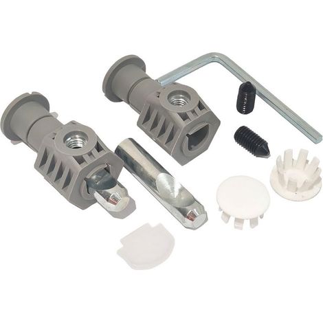 Kit de fixation universel pour WC suspendu, charnière de fixation, pour fixer solidement les WC suspendus (gris) (1/5)