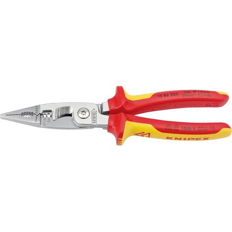 Knipex VDE 200mm Electricians Universal Installation Pliers (31460)