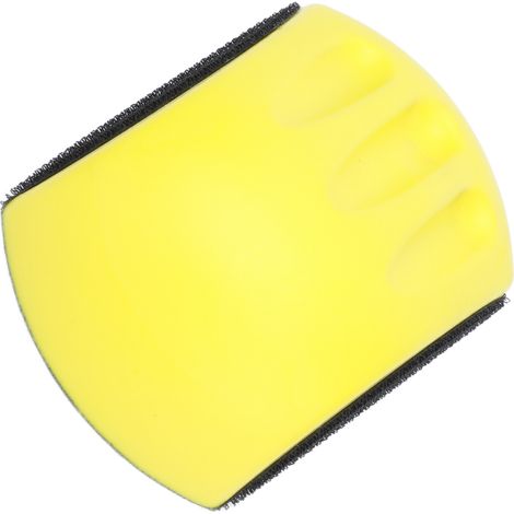 Bloc de Ponçage Manuel Forme Souris en Mousse Nylon avec Disque Polissage Velcro pour Bois Outil 5 Pouces