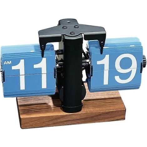Horloge de table mécanique automatique 24h à affichage automatique, style rétro, pour salon, chambre ou bureau. (1/5)